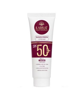 کرم ضد آفتاب رنگی ایلابرت SPF50 مناسب پوست چرب و نرمال حجم 40 میلی لیتر