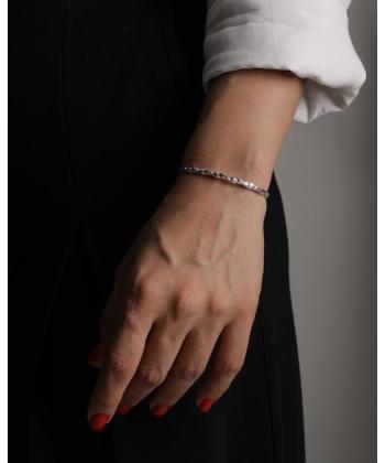 بنگل نقره زنانه سارو گالري مدل الماس