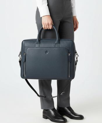 کیف اداری چرم طبیعی نوین چرم Novin Leather مدل آبریل