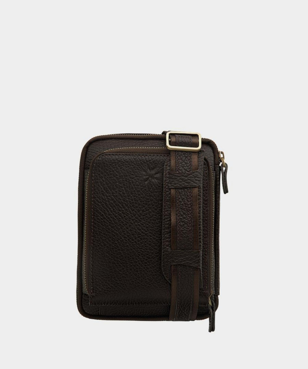 کیف کراس بادی چرم طبیعی نوین چرم Novin Leather مدل آتلی