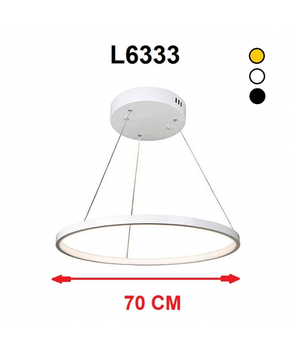 لوستر آویز مدرن چشمه نور کد L6333/1WT