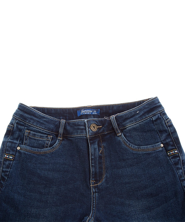 شلوار زنانه جین راسته آبی تیره جین وست Jeanswest
