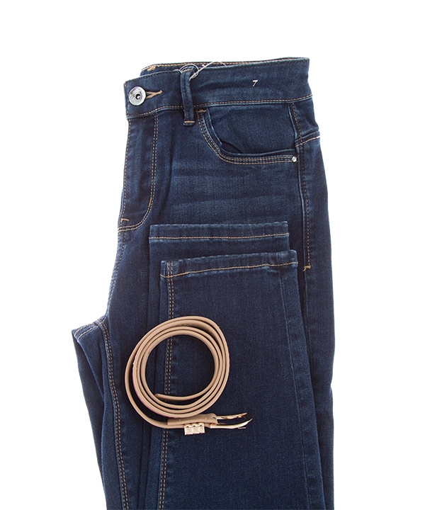 شلوار زنانه جین جذب آبی تیره جین وست Jeanswest