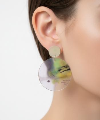 گوشواره زنانه قلم فلزي مدل earringplexi29