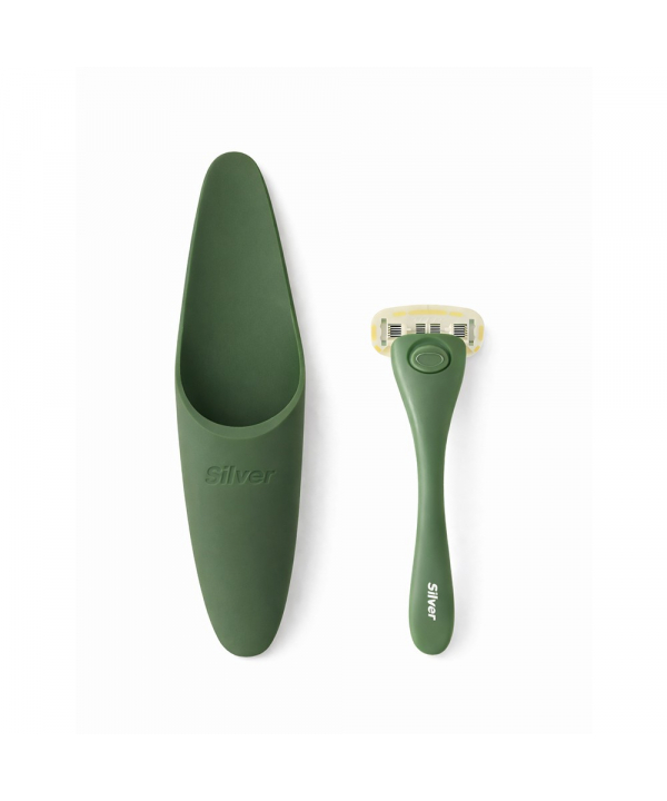 تیغ اصلاح سیستم 5 لبه زنانه Gloria5 دسته با 2 تیغ یدک و سیلیکون کیس