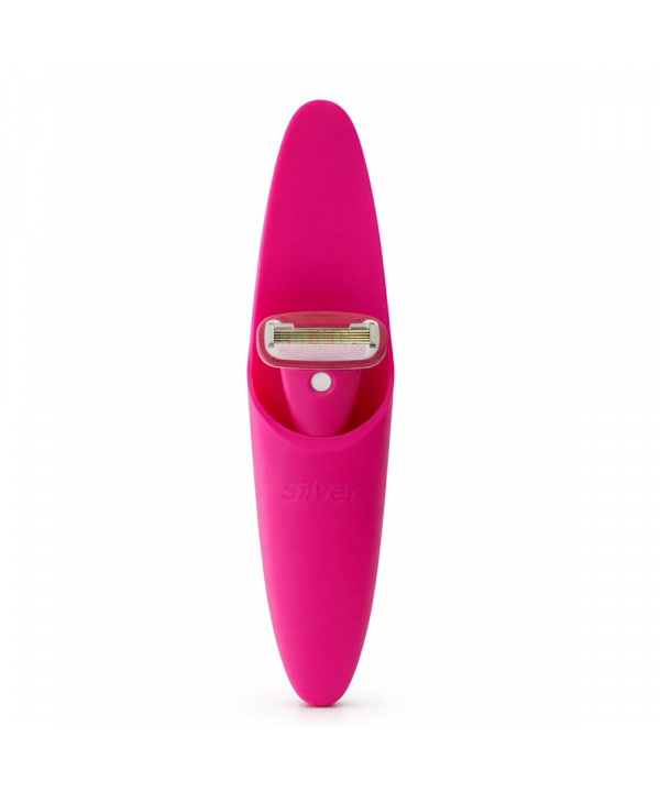 تیغ اصلاح سیستم 5 لبه زنانه Gloria5 دسته با 2 تیغ یدک و سیلیکون کیس