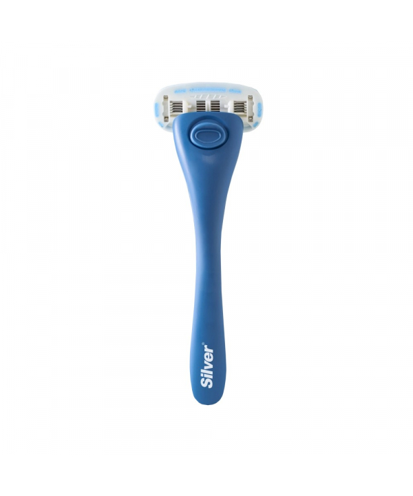 تیغ اصلاح سیستم 5 لبه زنانه Gloria5 دسته با 2 تیغ یدک و سیلیکون کیس
