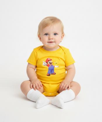 بادي نوزادي آستين كوتاه بچگانه نيل كوك مدل Mario7