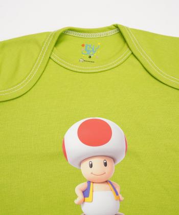 بادي نوزادي آستين كوتاه بچگانه نيل كوك مدل Mario4