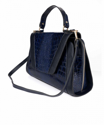 کیف دوشی زنانه چرم طبیعی چرم کروکو Croco Leather مدل دونیکو
