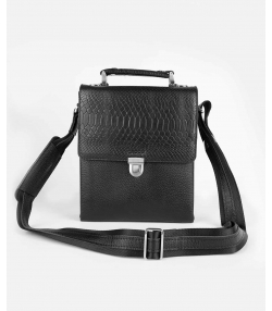 کیف دوشی مردانه چرم طبیعی چرم کروکو Croco Leather مدل راشین