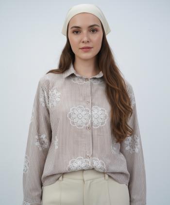 شوميز زنانه ساتين مدل W2159