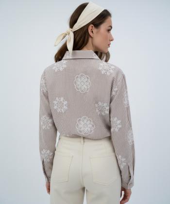 شوميز زنانه ساتين مدل W2159