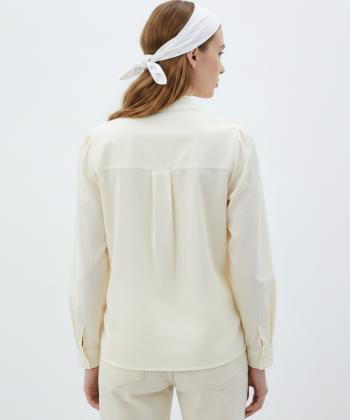 شوميز زنانه ساتين مدل W2157