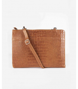 کیف کلاسور چرم طبیعی چرم کروکو Croco Leather مدل ایرن