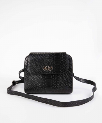 کیف دوشی زنانه چرم طبیعی چرم کروکو Croco Leather مدل گلدن