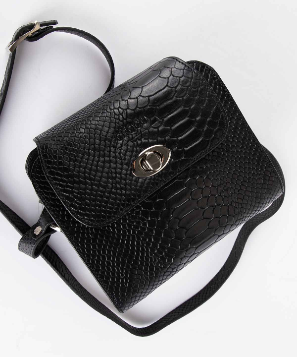 کیف دوشی زنانه چرم کروکو Croco Leather مدل گلدن