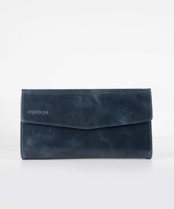 کیف پول زنانه چرم طبیعی چرم کروکو Croco Leather مدل لیا