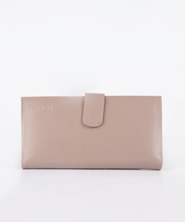 کیف پول زنانه چرم طبیعی چرم کروکو Croco Leather مدل لاتینا