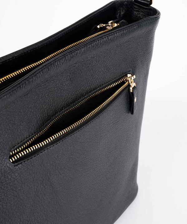 کیف دوشی زنانه چرم کروکو Croco Leather مدل کارملا