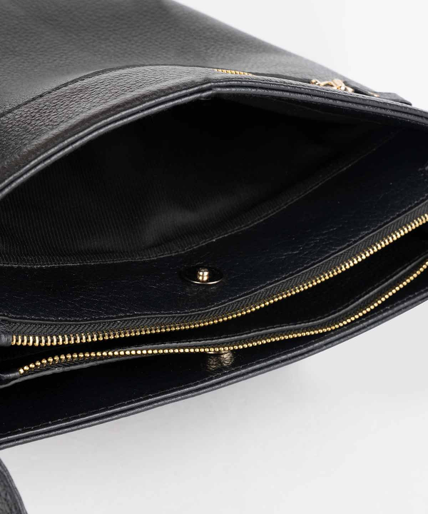 کیف دوشی زنانه چرم کروکو Croco Leather مدل کارملا