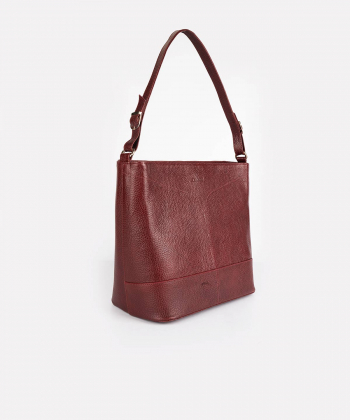 کیف دوشی زنانه چرم طبیعی چرم کروکو Croco Leather مدل کارملا
