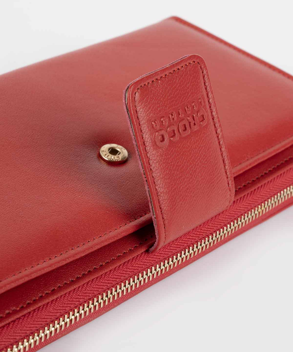 کیف پول زنانه چرم کروکو Croco Leather مدل سوزان