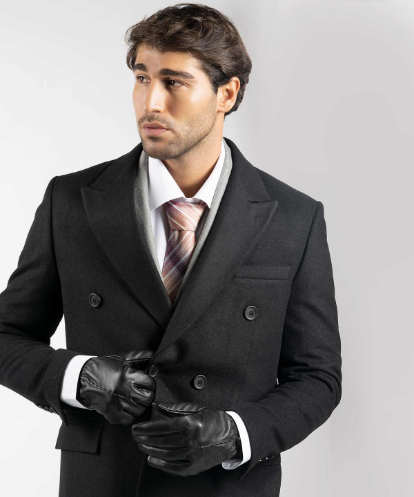 دستکش چرم مردانه مشکی چرم مشهدMahshid leather مدل R0527