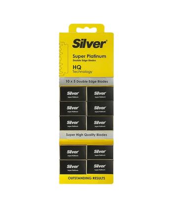 تیغ اصلاح یدک سنتی سیلور Super Platinum (مجموعه 10 بسته 5 عددی)