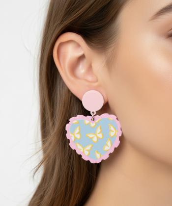 گوشواره زنانه قلم فلزي مدل earringplexi04