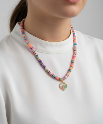 گردنبند زنانه قلم فلزي مدل necklacefimo02