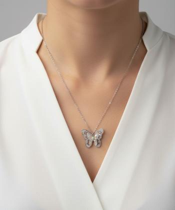 گردنبند زنانه قلم فلزي مدل necklaceLE02