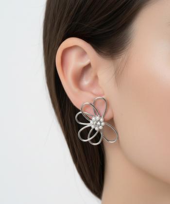 گوشواره زنانه قلم فلزي مدل earringluxury02