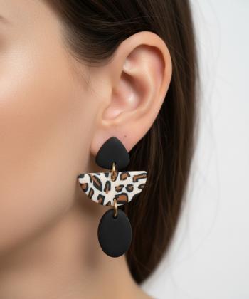 گوشواره زنانه قلم فلزي مدل earringpoli12