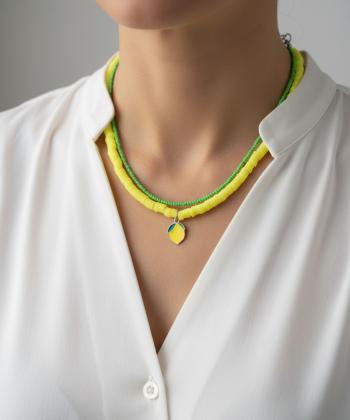 گردنبند زنانه قلم فلزي مدل necklace2L04