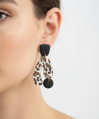 گوشواره زنانه قلم فلزي مدل earringpoli16