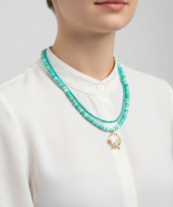 گردنبند زنانه قلم فلزي مدل necklace2L12