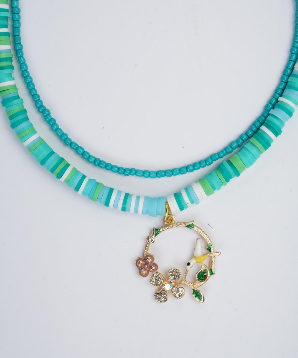 گردنبند زنانه قلم فلزی مدل necklace2L12