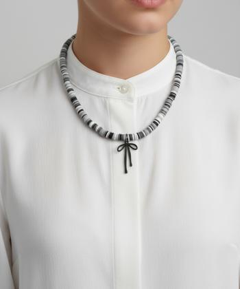 گردنبند زنانه قلم فلزي مدل necklacefimo01