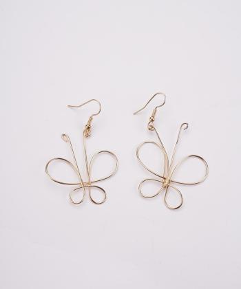گوشواره زنانه قلم فلزي مدل earringMgold03