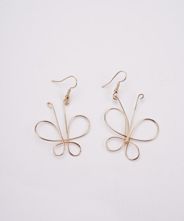 گوشواره زنانه قلم فلزی مدل earringMgold03