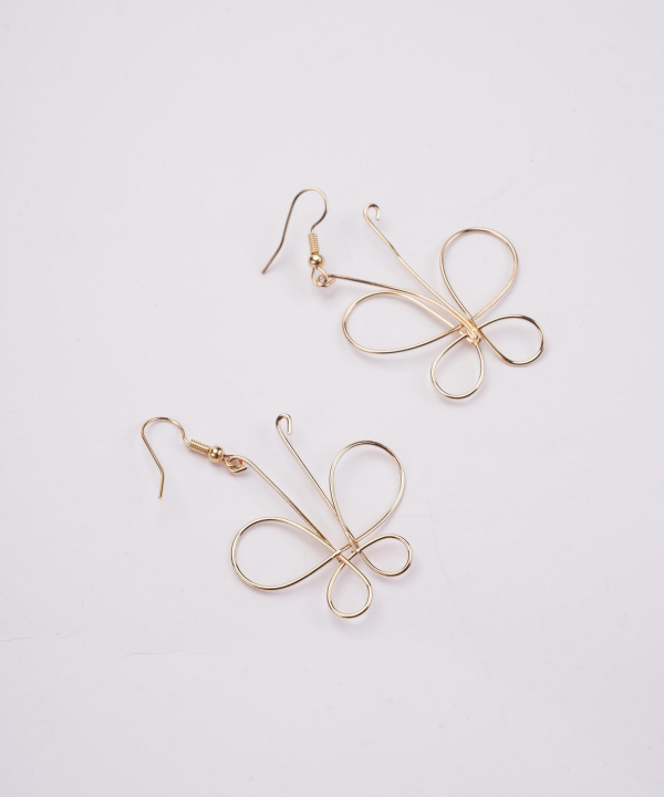 گوشواره زنانه قلم فلزی مدل earringMgold03