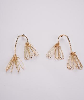 گوشواره زنانه قلم فلزي مدل earringMgold06