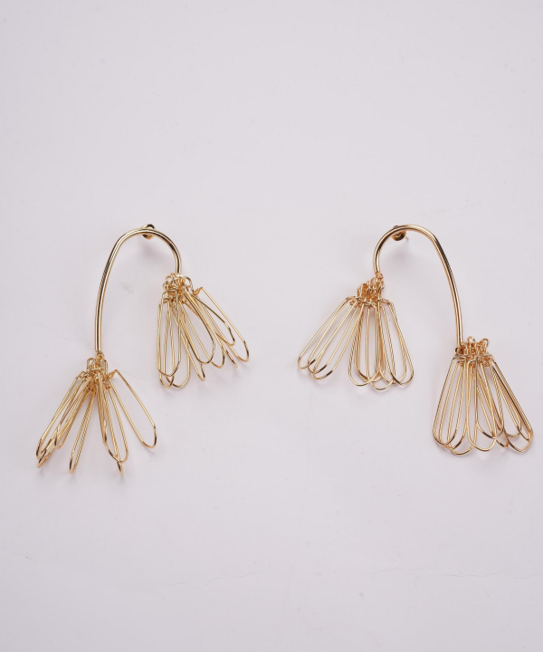 گوشواره زنانه قلم فلزی مدل earringMgold06