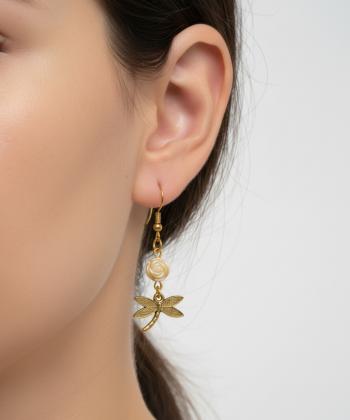 گوشواره زنانه قلم فلزي مدل earringLE06