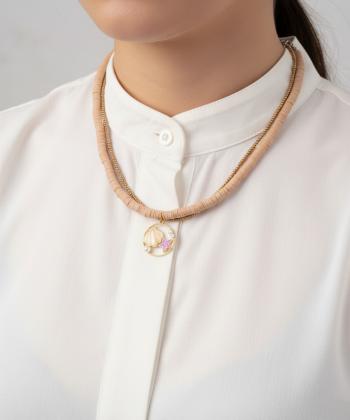گردنبند زنانه قلم فلزي مدل necklace2L07