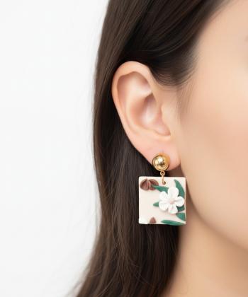 گوشواره زنانه قلم فلزي مدل earringpoli10
