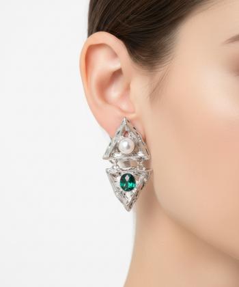 گوشواره زنانه قلم فلزي مدل earringluxury04