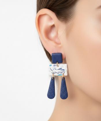 گوشواره زنانه قلم فلزي مدل earringpoli11