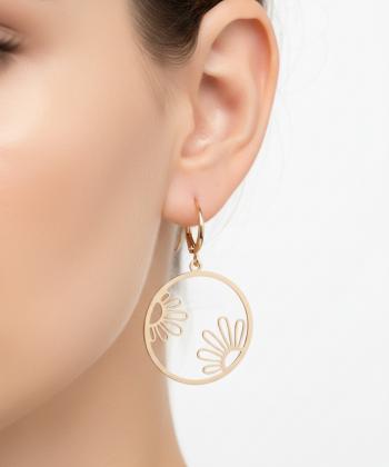 گوشواره زنانه قلم فلزي مدل earringMgold09